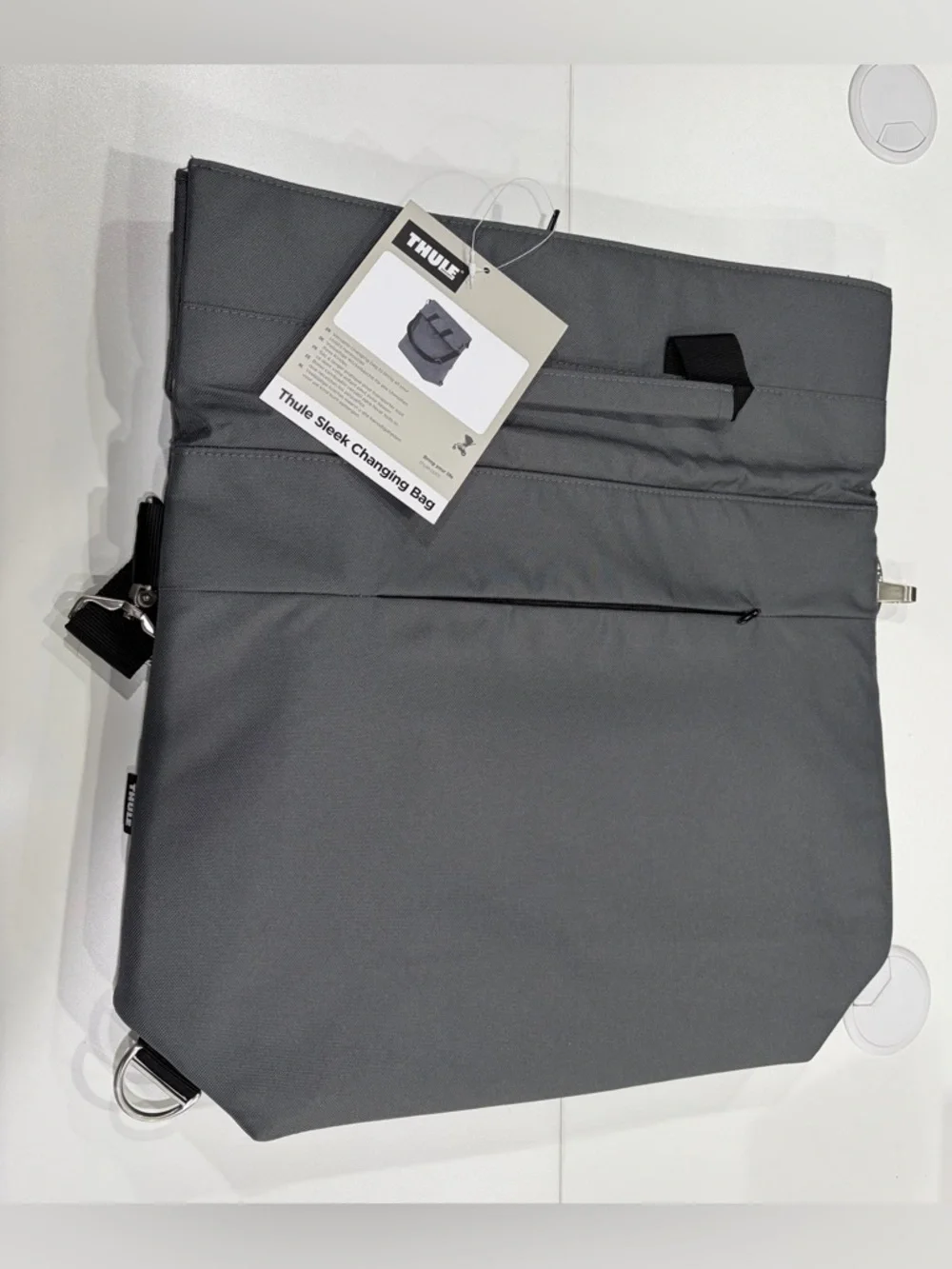 Thule Sleek Changing Bag Shadow Grey NWT Convertible Shoulder Bag Backpack